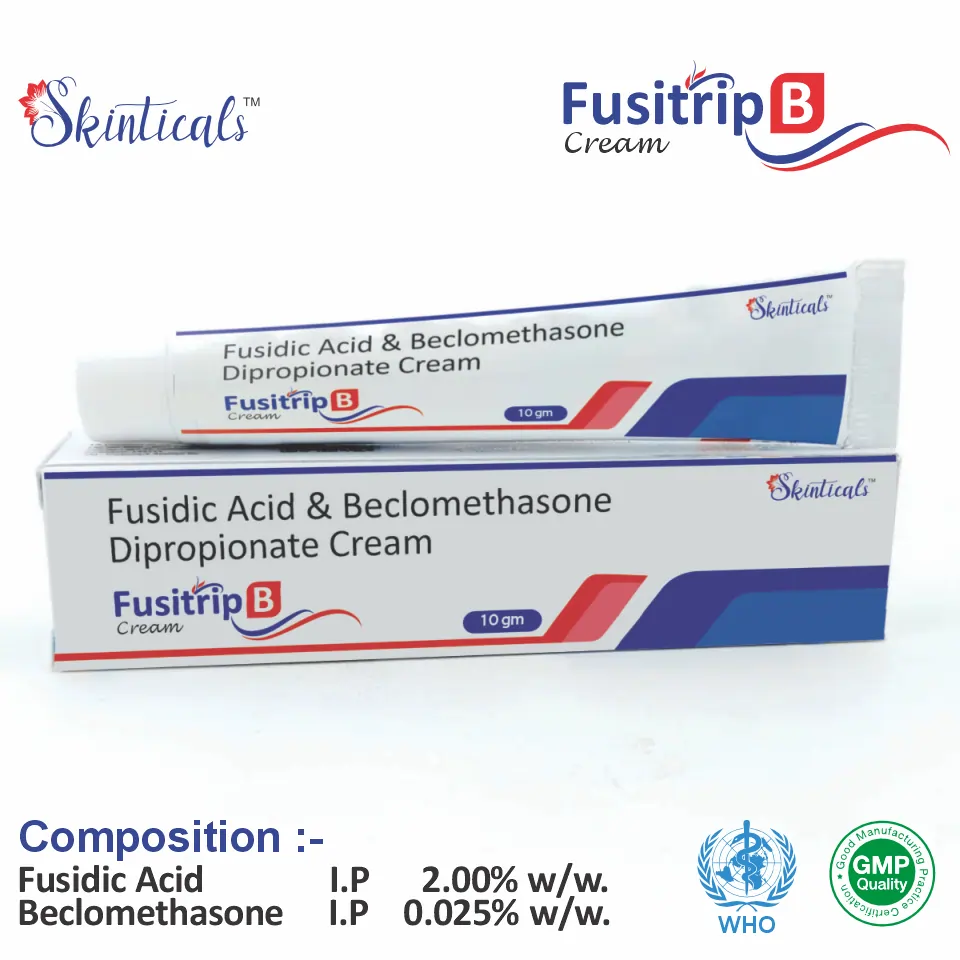 Fusidic Acid I.P. 2% w/w + Beclomethasone Dipropionate I.P. 0.025% w/w Cream PCD Pharma Franchise